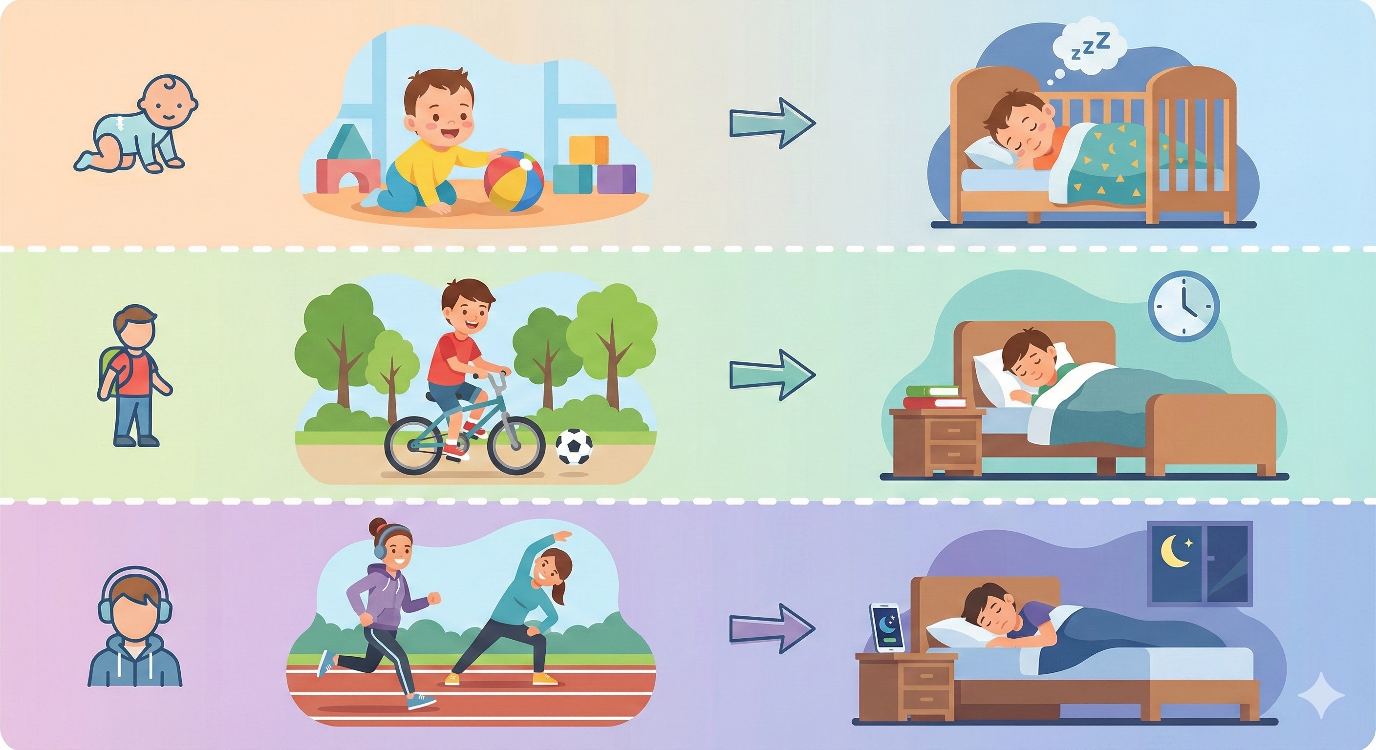 讓孩子多運動就會好睡？最新研究：要看幾歲